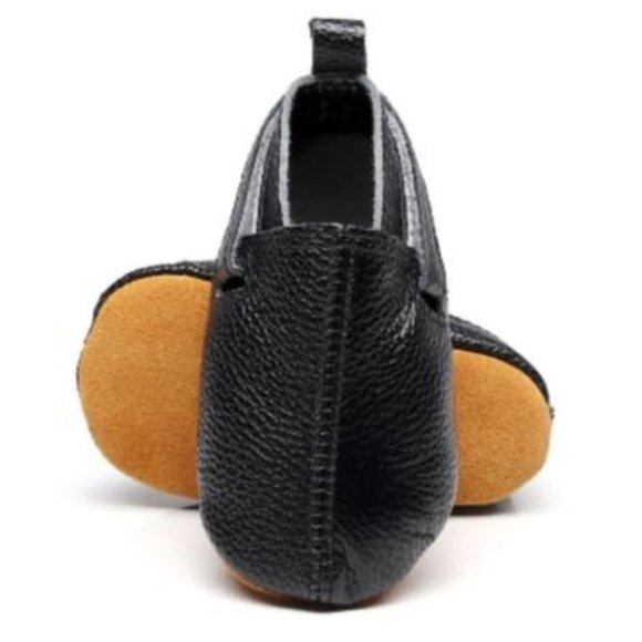 CANASH & CO.: BLACK BABY/TODDLER GENUINE LEATHER SHOES - Picture 4 of 7